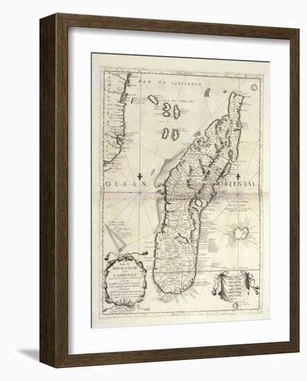 Map of Madagascar Island-Vincenzo Coronelli-Framed Giclee Print