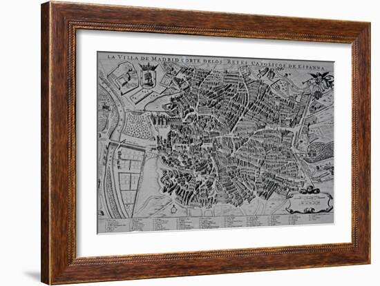 Map of Madrid-null-Framed Giclee Print