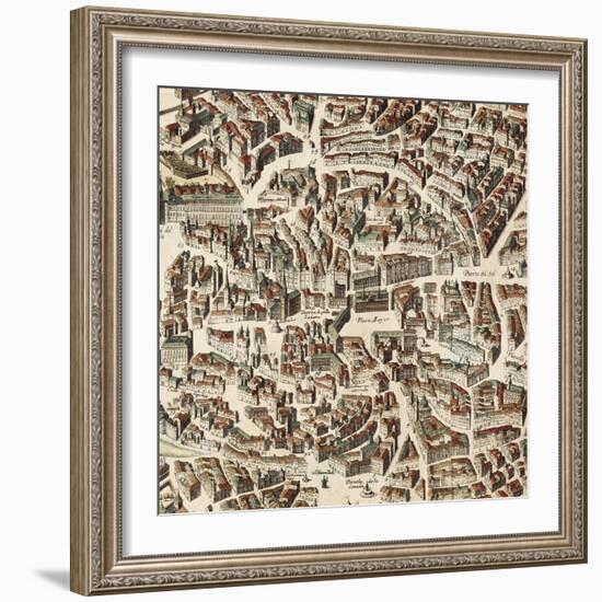 Map of Madrid-F. de Witt-Framed Art Print