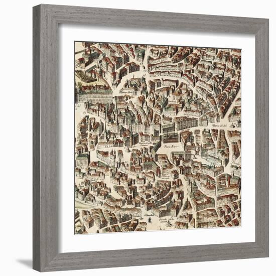 Map of Madrid-F. de Witt-Framed Premium Giclee Print