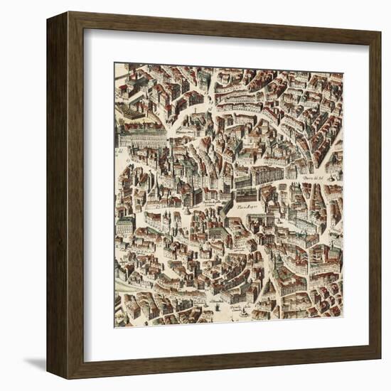 Map of Madrid-F. de Witt-Framed Art Print