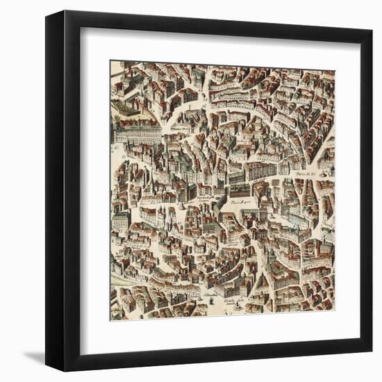 Map of Madrid-F. de Witt-Framed Art Print