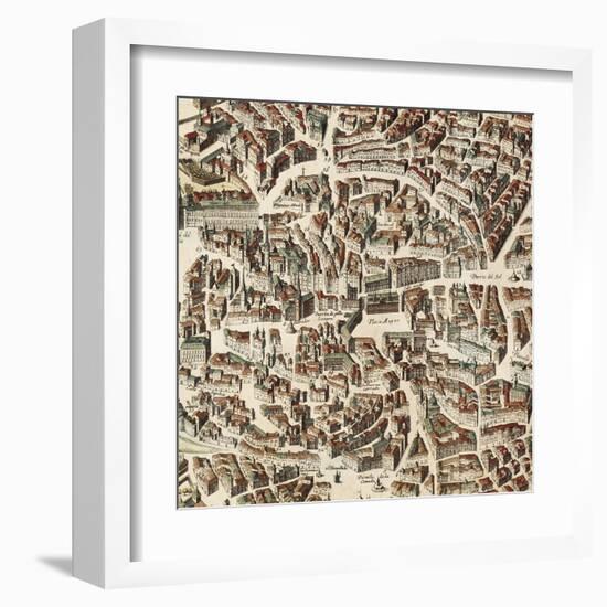 Map of Madrid-F. de Witt-Framed Art Print