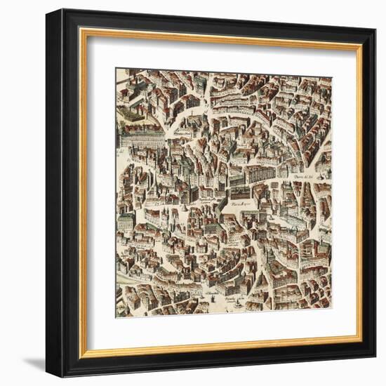 Map of Madrid-F. de Witt-Framed Art Print