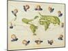 Map of Magellan's Voyage around the World, C.1540-Battista Agnese-Mounted Giclee Print