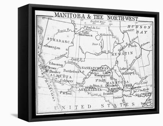 Map of Manitoba and the Northwest, Canada, C1893-George Philip & Son-Framed Premier Image Canvas