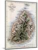 Map of Mauritius, Illustration from "Paul et Virginie" by Henri Bernardin de Saint-Pierre, 1836-A.h. Dufour-Mounted Giclee Print