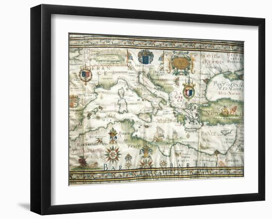 Map of Mediterranean and Black Sea, 1654-null-Framed Giclee Print