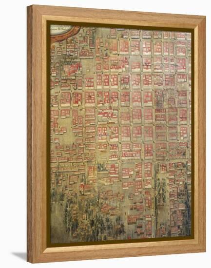 Map of Mexico City, 1737-null-Framed Premier Image Canvas