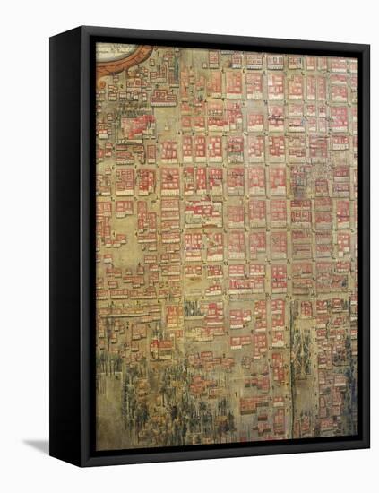 Map of Mexico City, 1737-null-Framed Premier Image Canvas