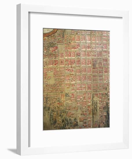 Map of Mexico City, 1737-null-Framed Giclee Print