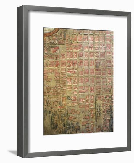 Map of Mexico City, 1737-null-Framed Giclee Print