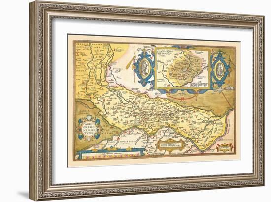 Map of Middle East-Abraham Ortelius-Framed Art Print