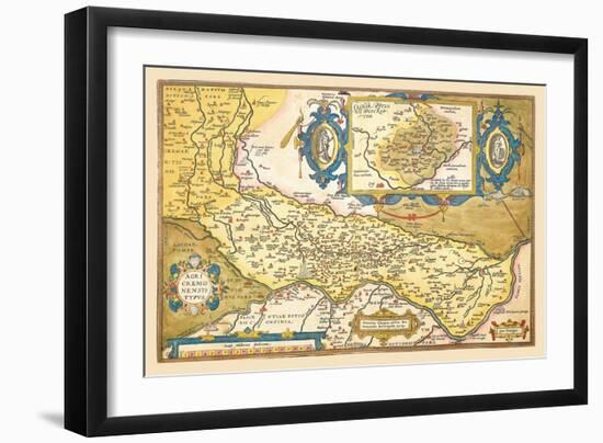 Map of Middle East-Abraham Ortelius-Framed Art Print