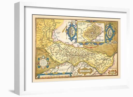 Map of Middle East-Abraham Ortelius-Framed Art Print