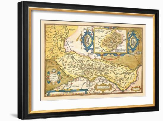 Map of Middle East-Abraham Ortelius-Framed Art Print