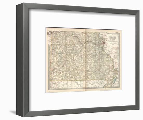 Map of Missouri, Southern Part. United States-Encyclopaedia Britannica-Framed Art Print