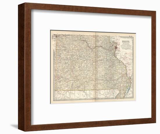 Map of Missouri, Southern Part. United States-Encyclopaedia Britannica-Framed Art Print