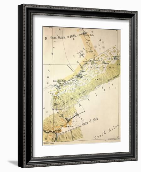 Map of Morocco from Grand or High Atlas Region-null-Framed Giclee Print