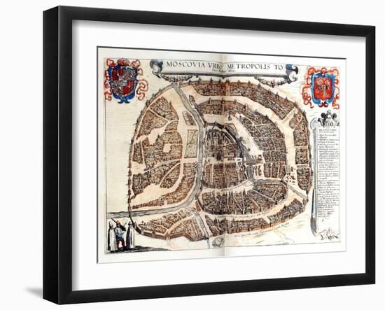 Map of Moscow, 1572-Georg Braun-Framed Giclee Print