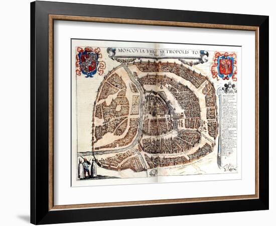 Map of Moscow, 1572-Georg Braun-Framed Giclee Print