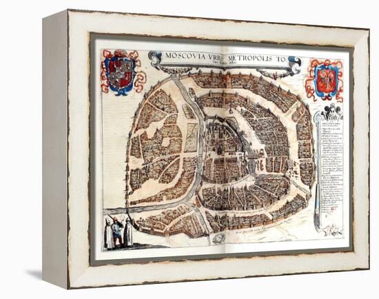 Map of Moscow, 1572-Georg Braun-Framed Premier Image Canvas