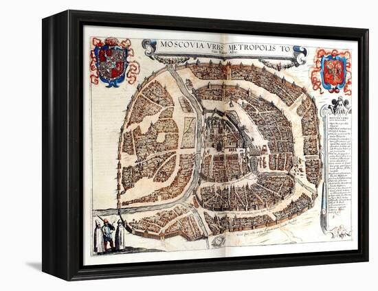 Map of Moscow, 1572-Georg Braun-Framed Premier Image Canvas