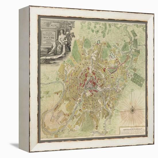 Map of Moscow, 1739-Ivan Fyodorovich Michurin-Framed Premier Image Canvas