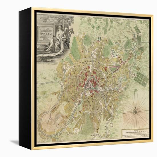 Map of Moscow, 1739-Ivan Fyodorovich Michurin-Framed Premier Image Canvas