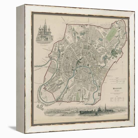 Map of Moscow, 1836-W.B. Clarke-Framed Premier Image Canvas