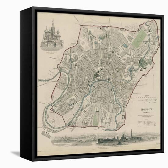 Map of Moscow, 1836-W.B. Clarke-Framed Premier Image Canvas