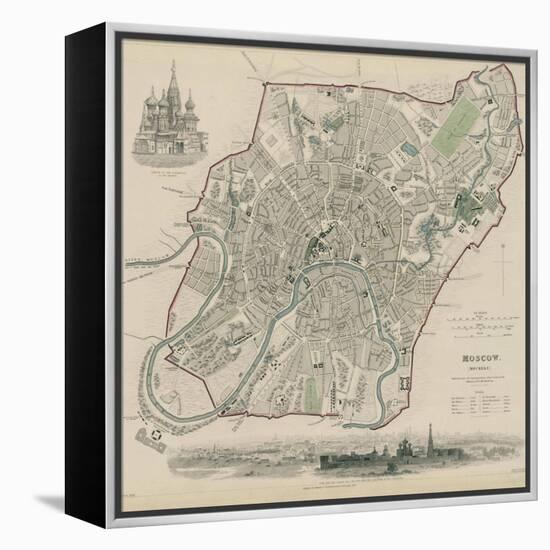 Map of Moscow, 1836-W.B. Clarke-Framed Premier Image Canvas