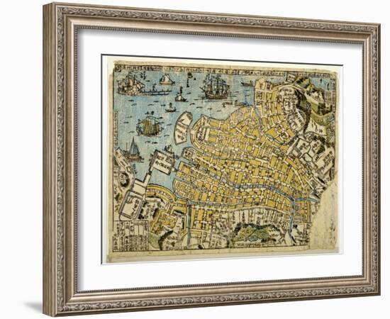 Map of Nagasaki, C.1801-null-Framed Giclee Print