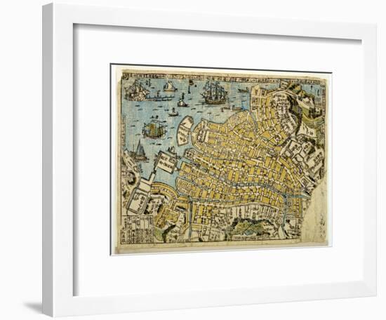 Map of Nagasaki, C.1801-null-Framed Giclee Print