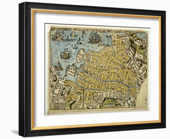 Map of Nagasaki, C.1801-null-Framed Giclee Print