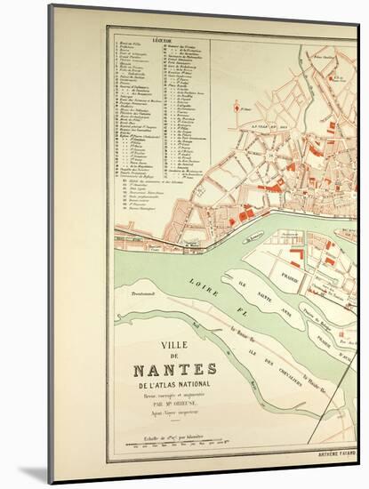 Map of Nantes-null-Mounted Giclee Print