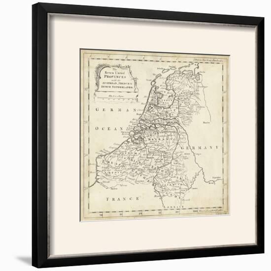 Map of Netherlands-T^ Jeffreys-Framed Photographic Print