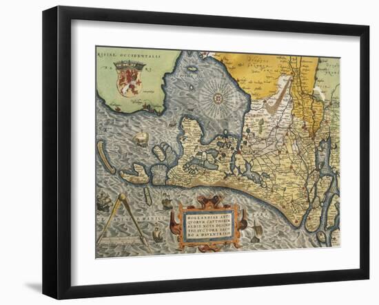 Map of Netherlands-null-Framed Giclee Print