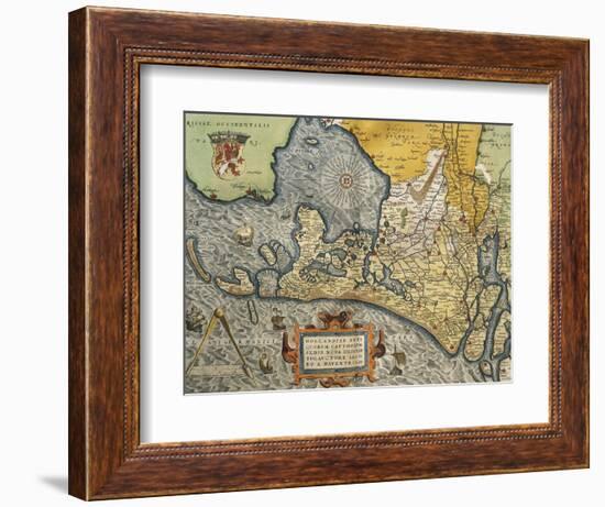 Map of Netherlands-null-Framed Giclee Print