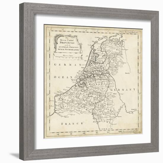 Map of Netherlands-T. Jeffreys-Framed Art Print