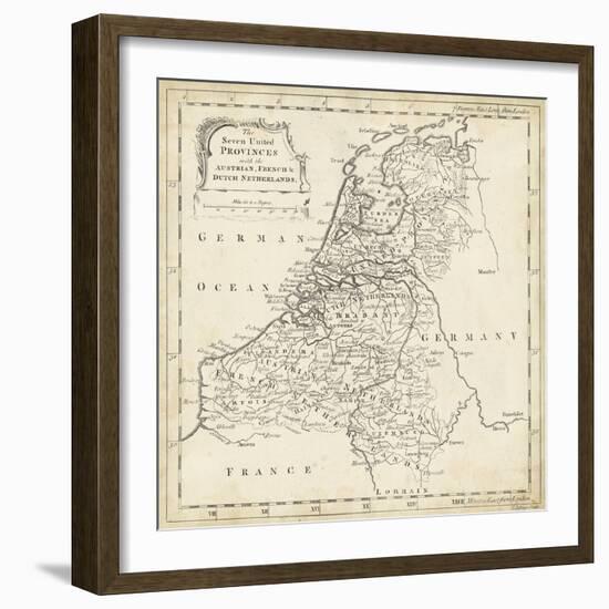 Map of Netherlands-T. Jeffreys-Framed Art Print