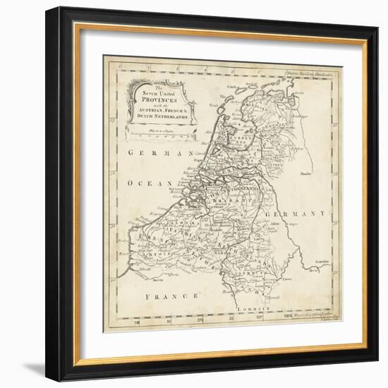 Map of Netherlands-T. Jeffreys-Framed Art Print