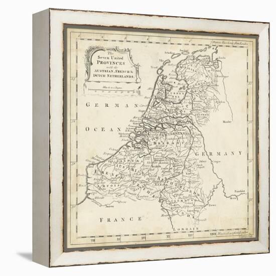 Map of Netherlands-T. Jeffreys-Framed Stretched Canvas
