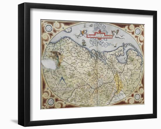 Map of Netherlands-null-Framed Giclee Print