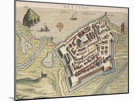 Map of Nettuno, from Theatrum Civitatum Et Admirandorum Italiae-Joan Blaeu-Mounted Giclee Print