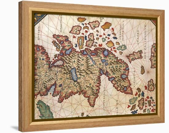 Map of New Caledonia, from Nautical Atlas by Giorgio Sideri Called Callapoda-null-Framed Premier Image Canvas