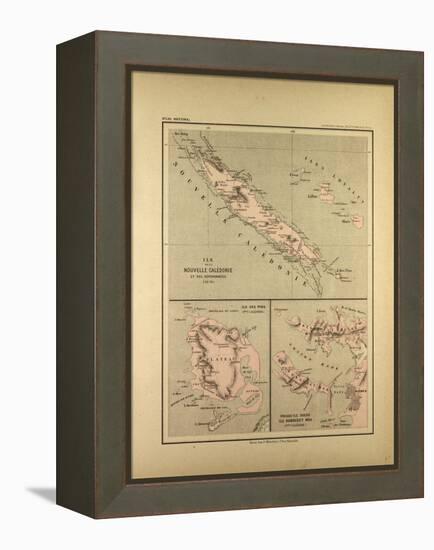 Map of New Caledonia-null-Framed Premier Image Canvas