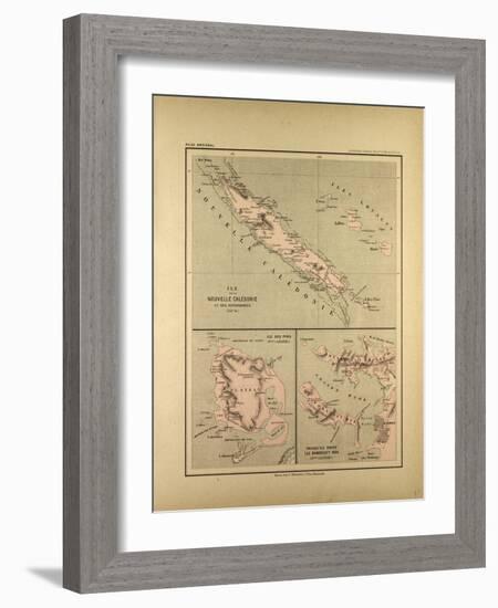 Map of New Caledonia-null-Framed Giclee Print