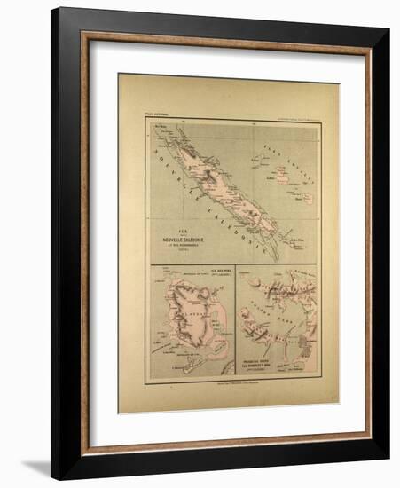 Map of New Caledonia-null-Framed Giclee Print