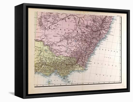 Map of New South Wales, 1872-null-Framed Premier Image Canvas